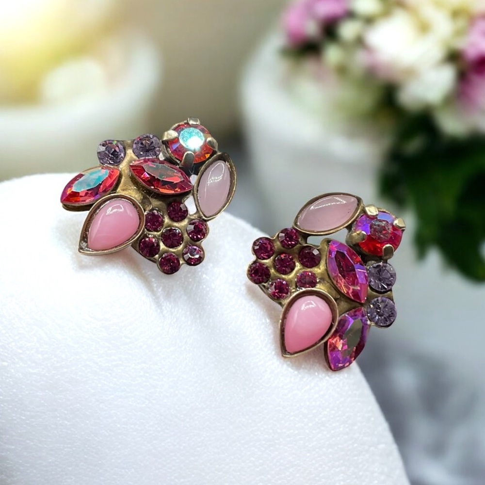 🌺Vintage Sorrelli Crystal/Rhinestone Earrings - Picture 6 of 10